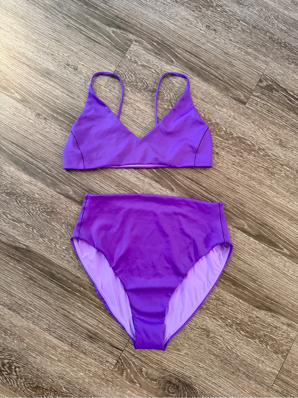 Left On Friday Purple High-Waist Bikini Set